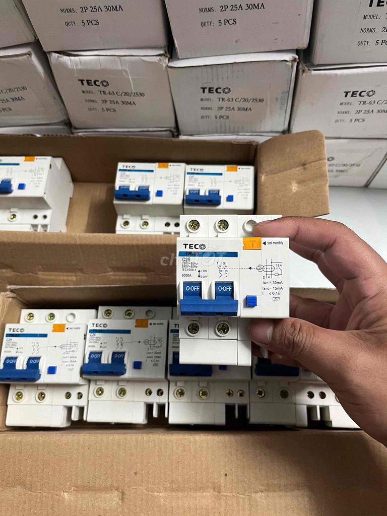 Attomat 25A Teco Chính Hãng (Chống Giật / Quá Tải). Mua bán Đồ chuyên dụng, Giống nuôi trồng tại Quận Bình Tân Tp Hồ Chí Minh được đăng bởi Thanh Hoàng hình 1