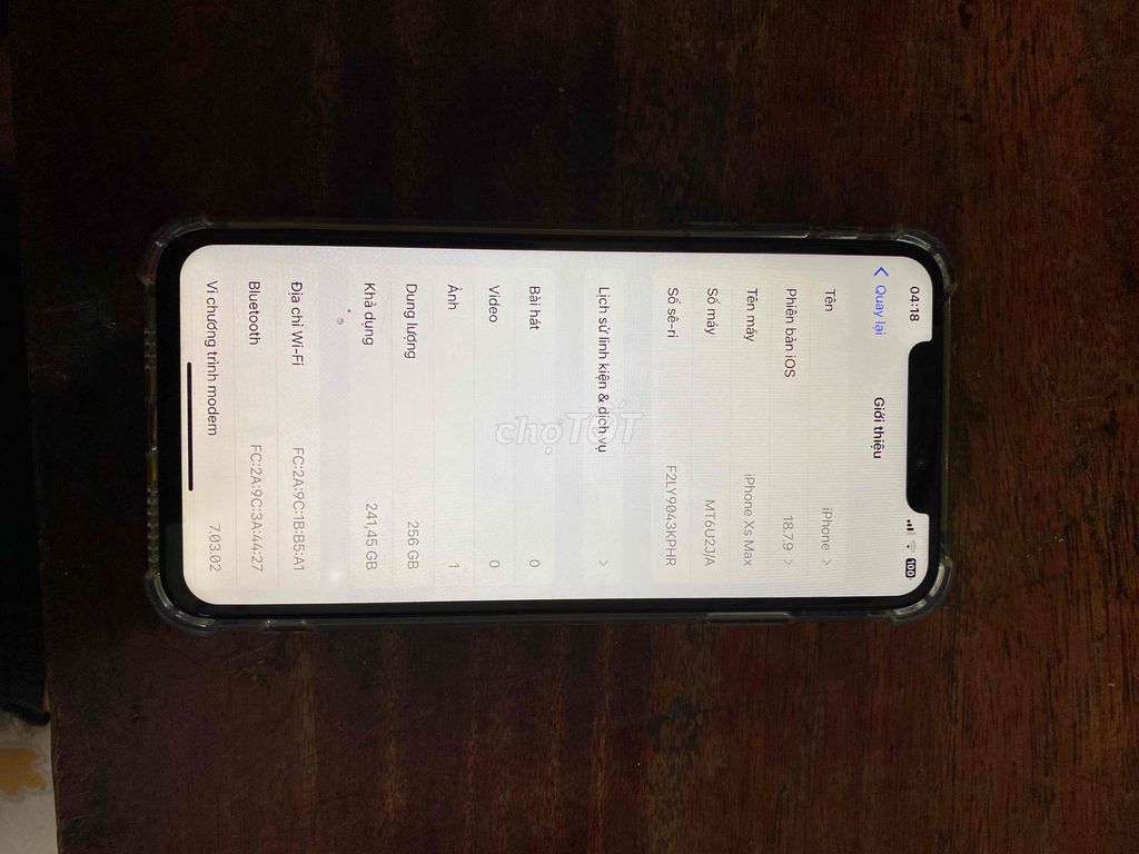Apple iPhone XS Max 256GB Đen Mất Face ID. Mua bán Điện thoại tại Huyện Hóc Môn Tp Hồ Chí Minh được đăng bởi kaka hình 1