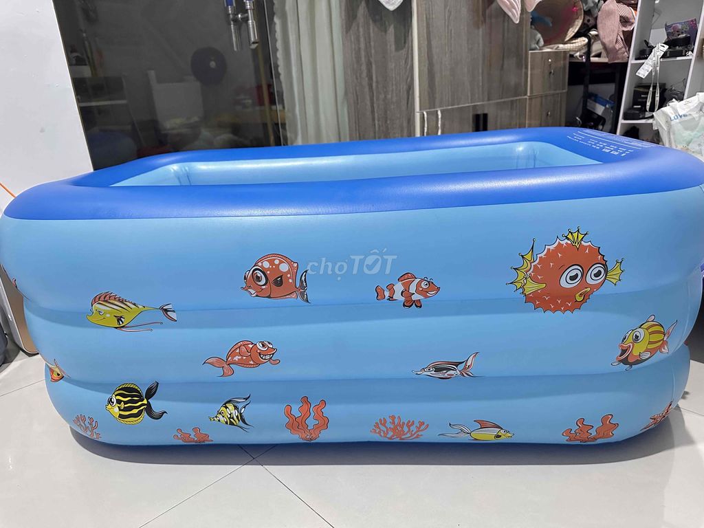 Bể bơi phao 3 tầng xanh dương 1m3x80. Mua bán Mẹ và bé tại Quận Thanh Khê Đà Nẵng được đăng bởi Thanh Lý hình 1
