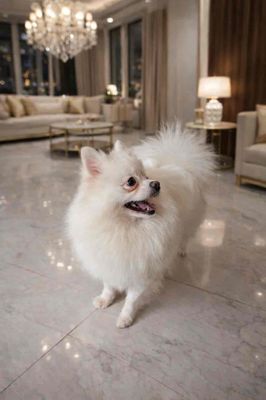 Phốc sóc Cái thuần chủng màu trắng tinh