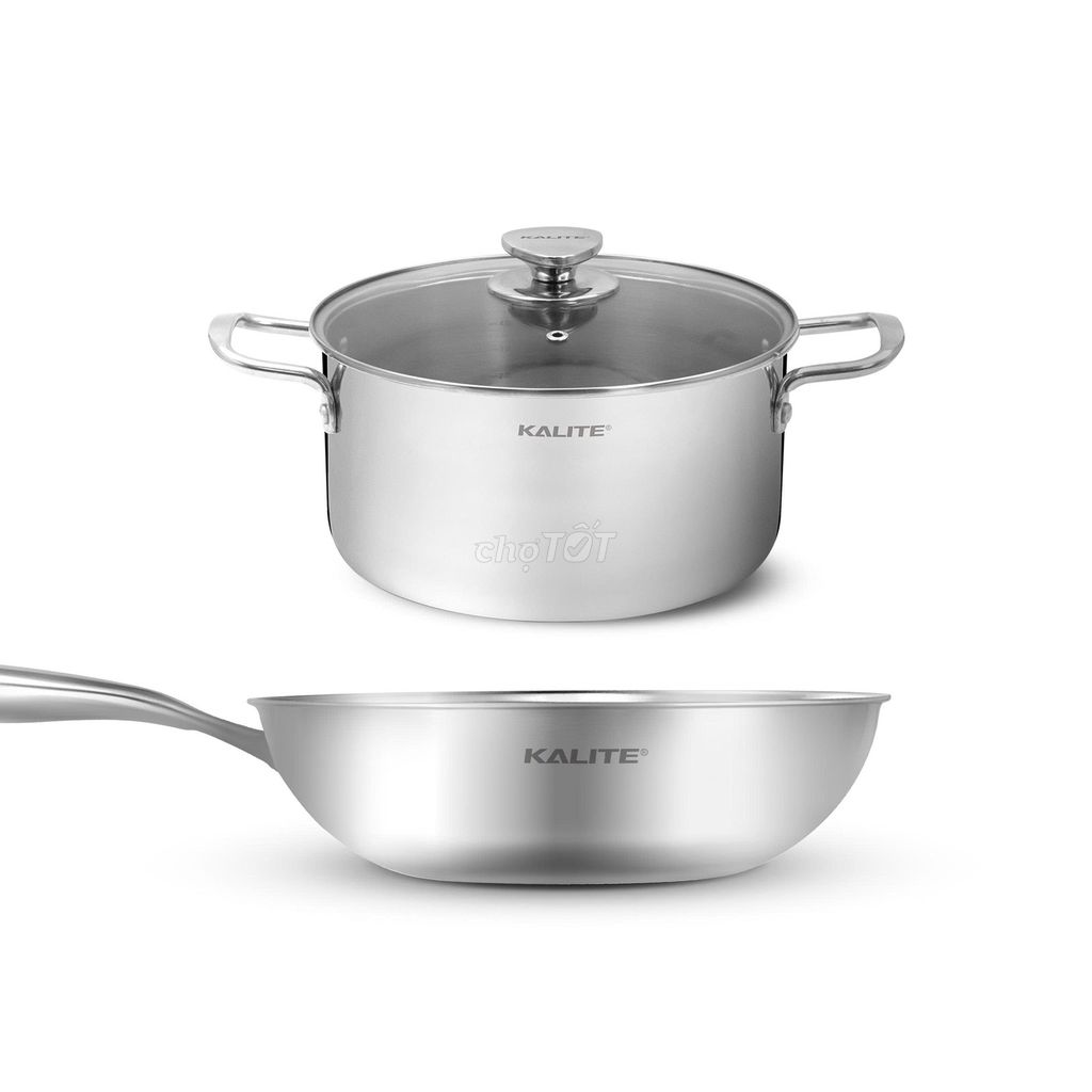 Bộ nồi chảo KALITE ECO Dual Inox 304 Bạc. Mua bán Dụng cụ nhà bếp tại Huyện Thanh Trì Hà Nội được đăng bởi Hồng Anh hình 1