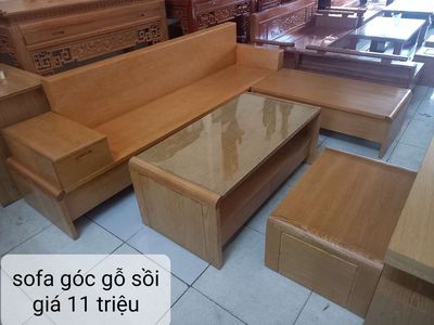 Sofa góc gỗ sồi giá rẻ cuối năm