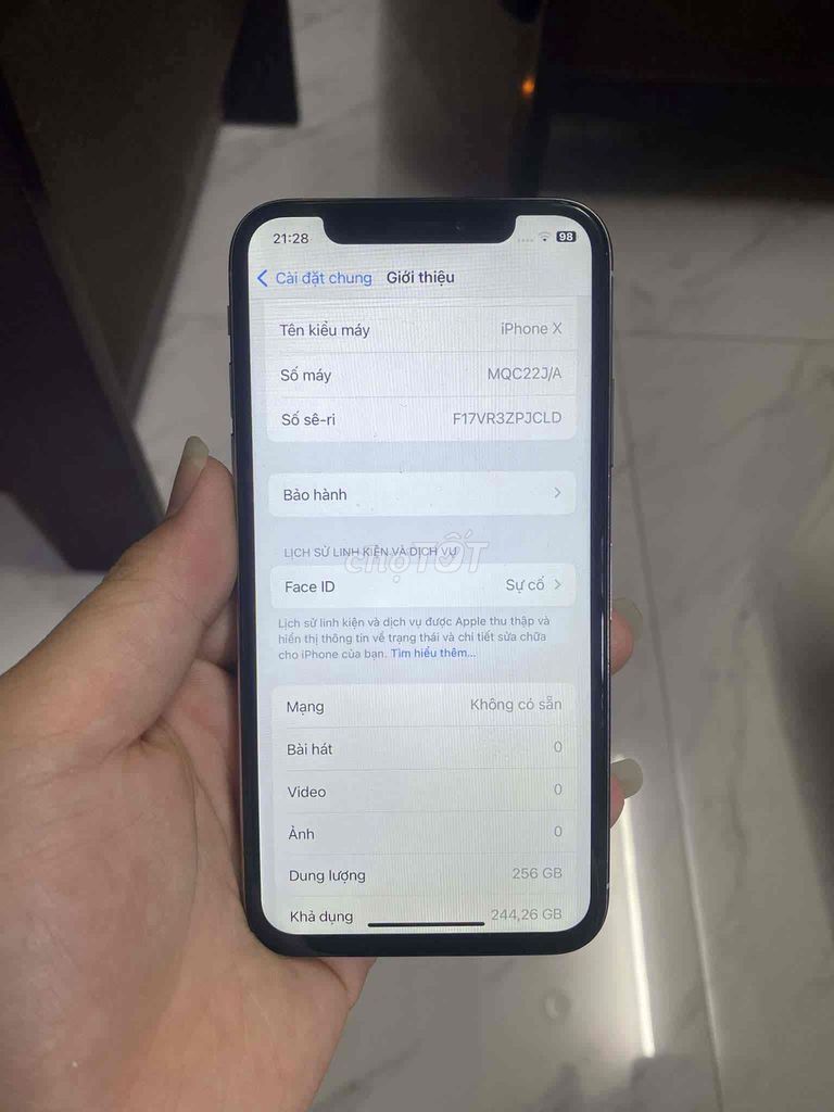 Apple iPhone X 256GB Trắng. Mua bán Điện thoại tại Quận Ba Đình Hà Nội được đăng bởi QAT hình 1