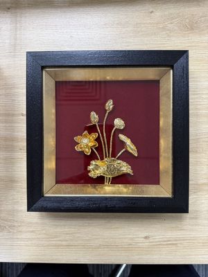 Tranh Phù Điêu Hoa Sen Mạ Vàng 24K. Mua bán Cây cảnh, đồ trang trí tại Quận 1 Tp Hồ Chí Minh được đăng bởi Anh Châu