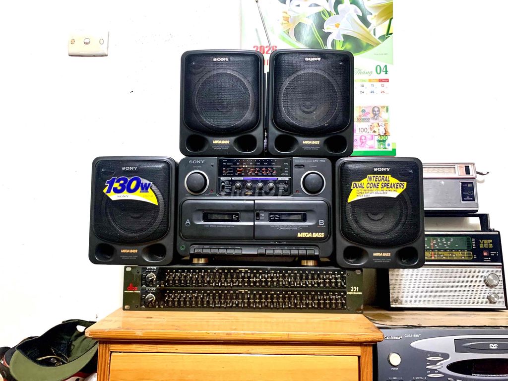Radio Cassette Sony 715s Đen Đã sử dụng. Mua bán Tivi, Âm thanh tại Huyện Thanh Trì Hà Nội được đăng bởi Phong hình 1