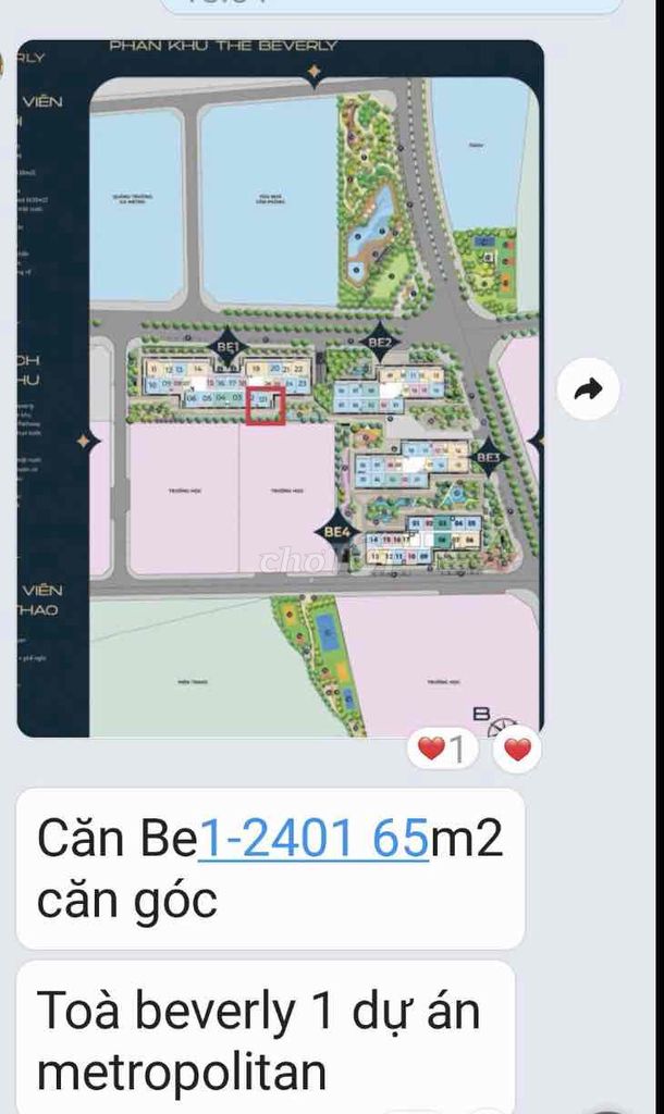 bán nhà chung cư dự án Park 1 gia Lâm
