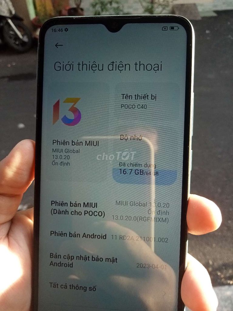 Xiaomi Poco C40√64GB 2Sim Ram 5GB Pin 6000mha Khỏe