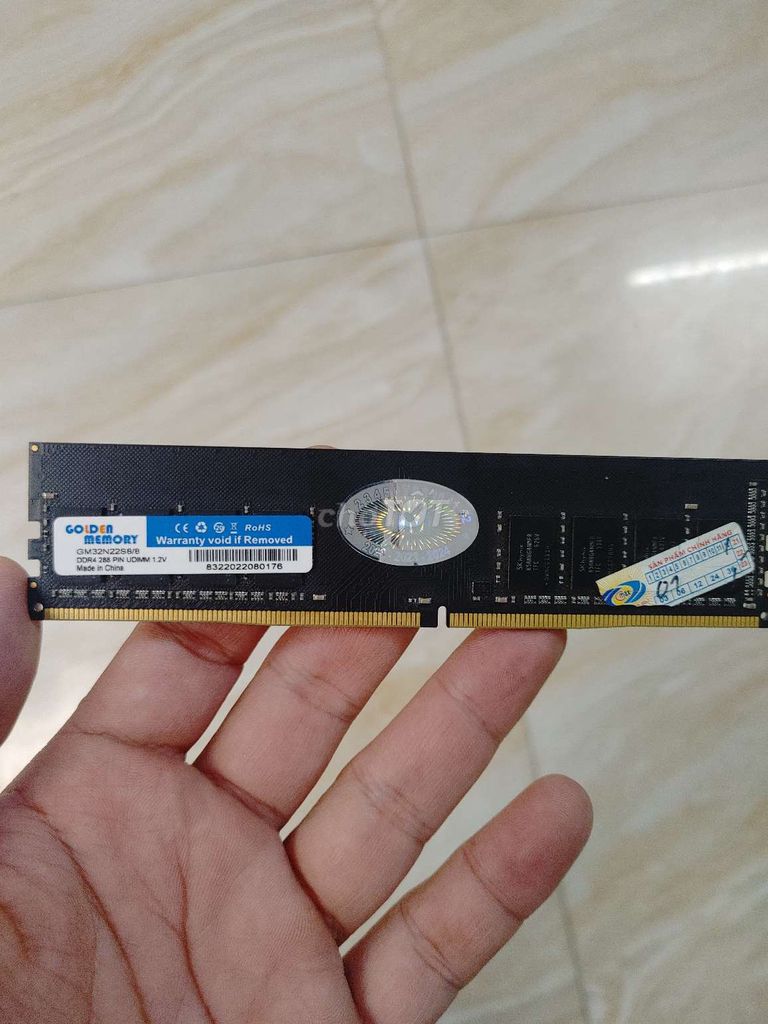 Bán RAM Golden Memory 8GB DDR4 - Bus 3200.. Mua bán Linh kiện (RAM, Card...) tại Huyện An Dương Hải Phòng được đăng bởi Binh hình 1