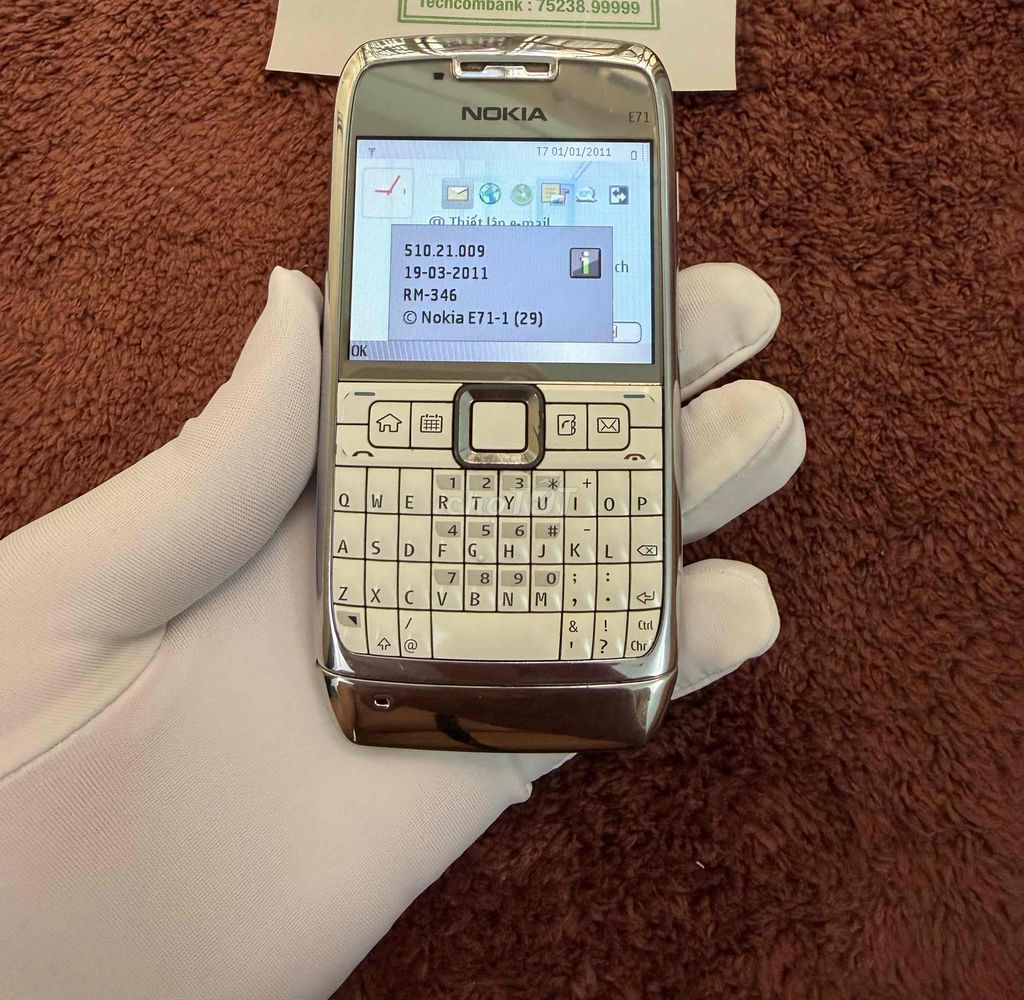 Nokia E71 Trắng Made in Korea zin - mất Wifi. Mua bán Điện thoại tại Quận 10 Tp Hồ Chí Minh được đăng bởi Mua Bán Nokia Cổ hình 1