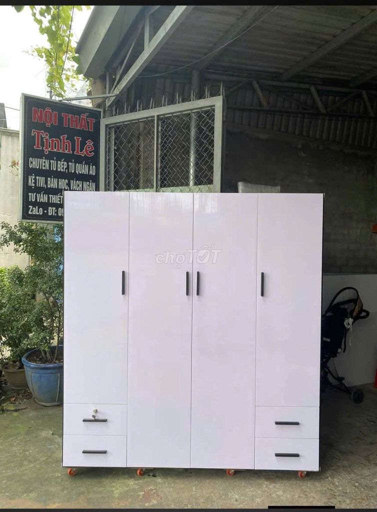 Tủ quần áo Nhựa Đài Loan Trắng 4 cánh. Mua bán Tủ, kệ gia đình tại Quận 12 Tp Hồ Chí Minh được đăng bởi Phương hoa hình 1