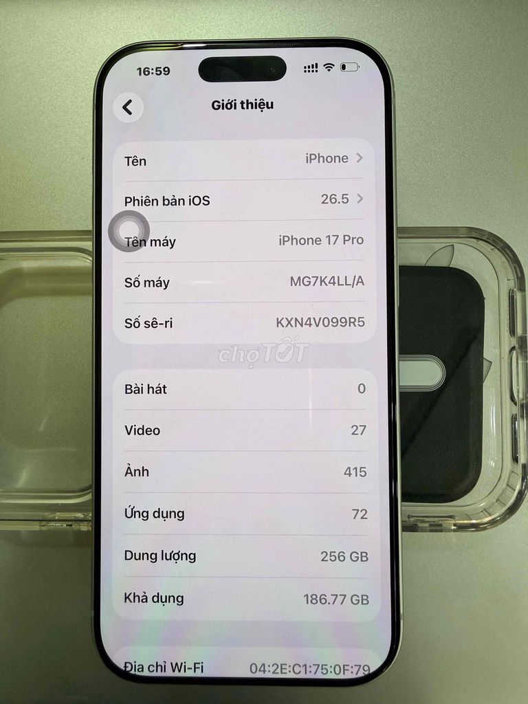iPhone 17 Pro 256GB Mỹ 99%. Mua bán Điện thoại tại Quận 7 Tp Hồ Chí Minh được đăng bởi Mạnh Hùng hình 1