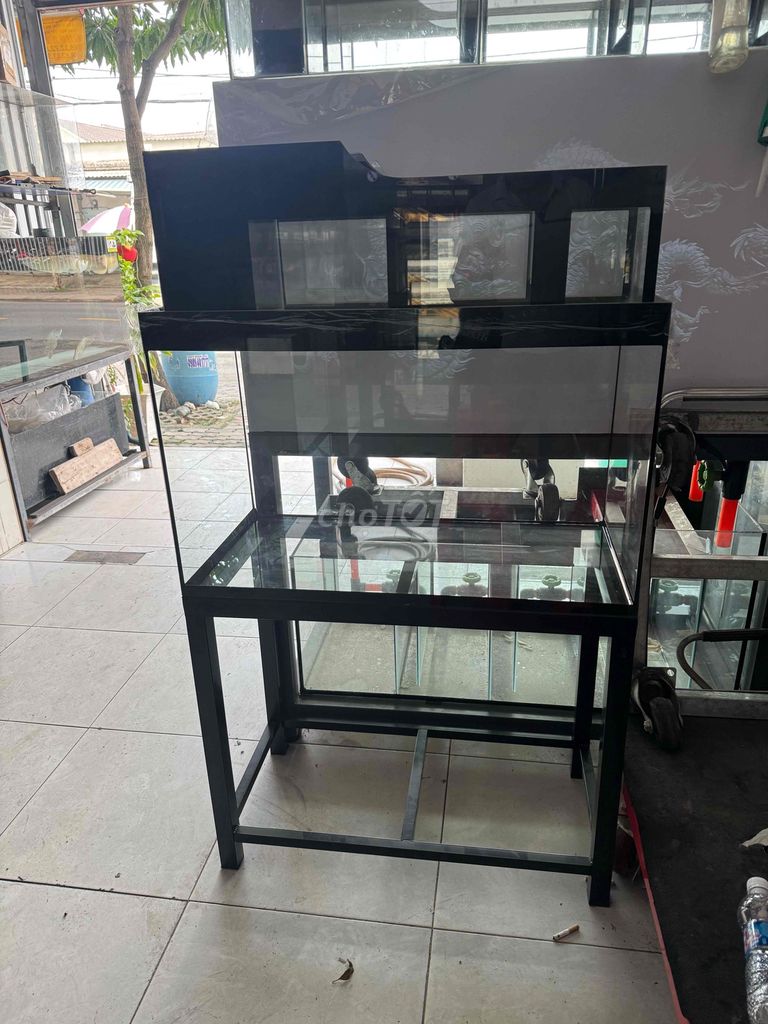 Hồ cá 80x40x50 Kính Kim loại Đen. Mua bán Phụ kiện, Thức ăn, Dịch vụ tại Thành phố Thuận An Bình Dương được đăng bởi Hồ Cá Mạnh Tuấn hình 1