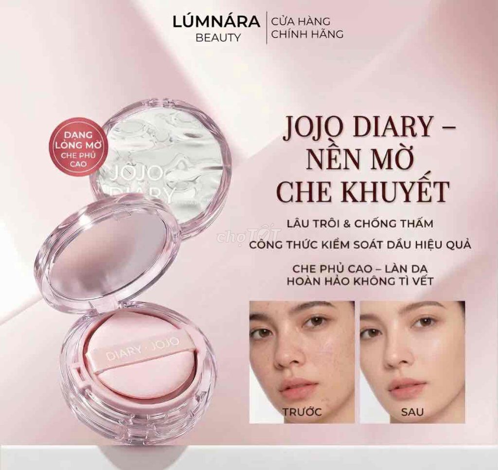 Jojo Diary Cushion Lì Da dầu Kiểm soát dầu. Mua bán Phụ kiện thời trang khác tại Huyện Ý Yên Nam Định được đăng bởi Ninh Thị Lan Uyên hình 1