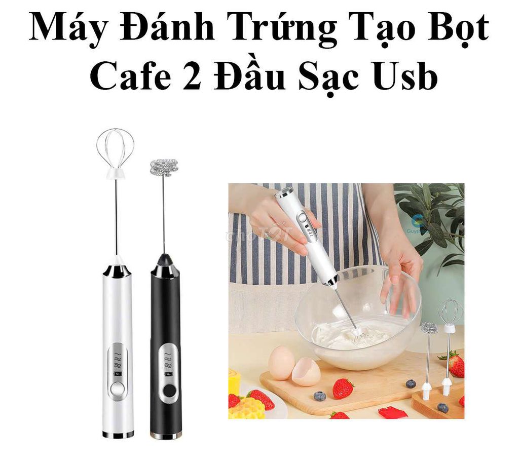 Máy Đánh Trứng Tạo Bọt Cafe 2 Đầu Sạc Usb 3 Cấp Độ. Mua bán Bếp, lò, đồ điện nhà bếp tại Thành phố Biên Hòa Đồng Nai được đăng bởi Phạm Quỳnh hình 1