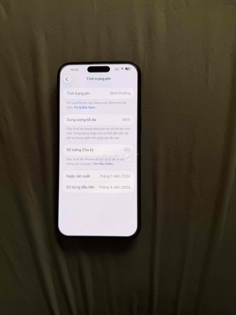 Apple iPhone 15 Pro Max 256GB Đen. Mua bán Điện thoại tại Thành phố Đà Lạt Lâm Đồng được đăng bởi Ng ng hình 1
