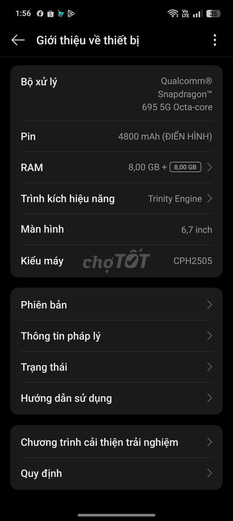 Oppo Reno8 T 5G 128GB Đa sắc. Mua bán Điện thoại tại Huyện Củ Chi Tp Hồ Chí Minh được đăng bởi Tinh TV hình 1