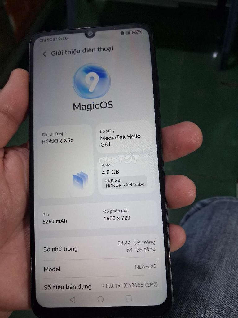 Honor X5c 4GB/64GB Đen. Mua bán Điện thoại tại Thành phố Vĩnh Long Vĩnh Long được đăng bởi Phạm Bằng Vĩnh Long hình 1