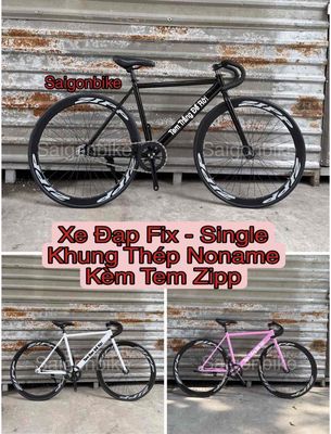 Xe đạp Fix Gear Single Thép Đen, Trắng, Hồng - 134
