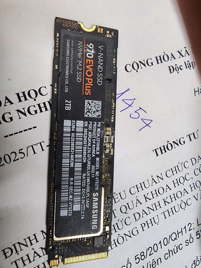 Ổ cứng SSD Samsung 970 EVO Plus 2TB. Mua bán Linh kiện (RAM, Card...) tại Quận Ba Đình Hà Nội được đăng bởi Việt hình 1