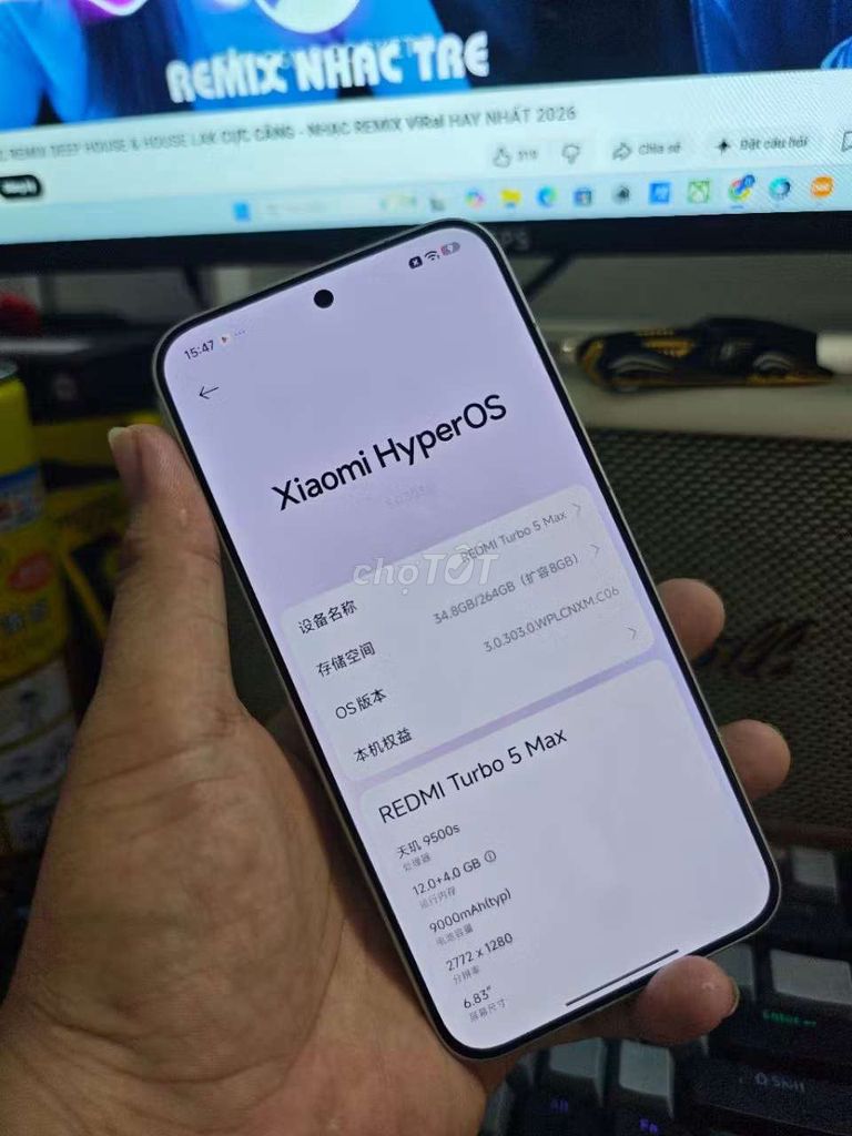 Xiaomi Redmi Turbo 5 Max 256GB Trắng. Mua bán Điện thoại tại Quận 6 Tp Hồ Chí Minh được đăng bởi Akayr1997 hình 1