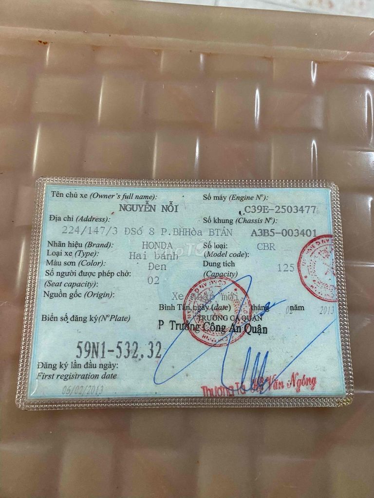 cbr 125 nhập thai odo 13 ngàn km biển dể nhìn. Mua bán Xe máy tại Huyện Hóc Môn Tp Hồ Chí Minh được đăng bởi lê hải 587183 hình 2