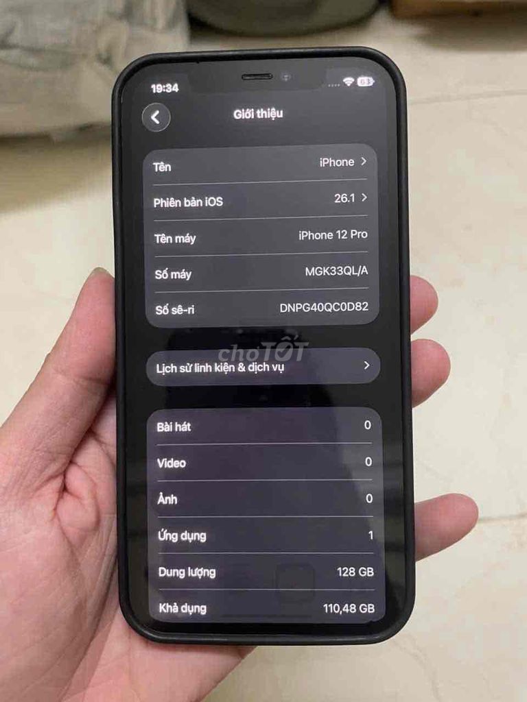 iPhone 12 Pro 128GB. Mua bán Điện thoại tại Thành phố Thủ Đức Tp Hồ Chí Minh được đăng bởi Thủ Đức QL13 hình 1