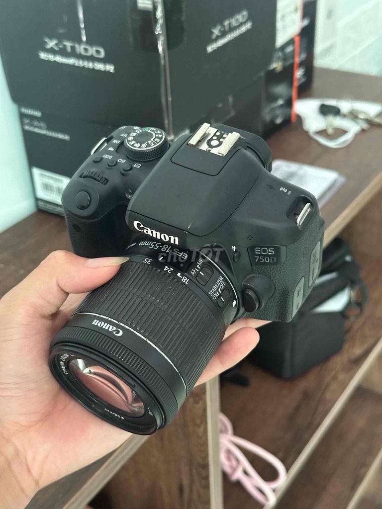 Máy ảnh Canon EOS 750D Đen. Mua bán Máy ảnh, Máy quay tại Quận Liên Chiểu Đà Nẵng được đăng bởi Lê Văn Thống hình 1
