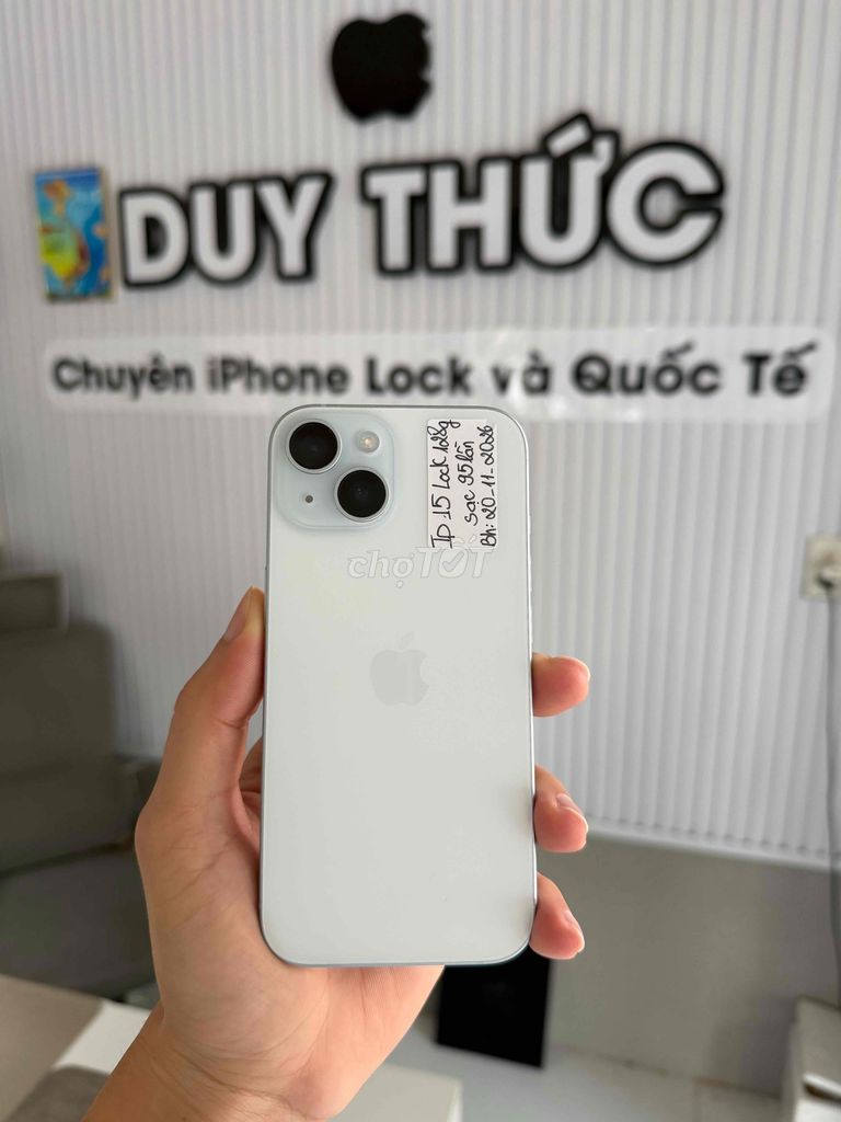 Apple iPhone 15 128GB Xanh Mỹ LikeNew pin 100% đẹp. Mua bán Điện thoại tại Quận Ninh Kiều Cần Thơ được đăng bởi Duy Thức chuyên iphone Lock Cần Thơ hình 1