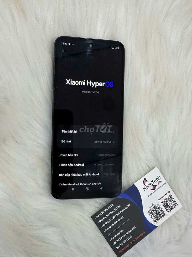 Xiaomi Redmi 13 128GB Đen zin all cũ đẹp. Mua bán Điện thoại tại Quận 3 Tp Hồ Chí Minh được đăng bởi Hạnh Tech hình 1
