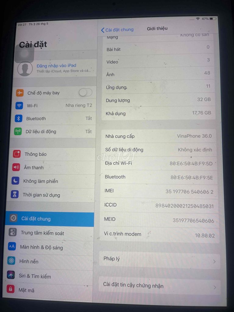 Apple iPad Air 32GB 4G. Mua bán Máy tính bảng tại Huyện Thanh Trì Hà Nội được đăng bởi Thắng hình 1