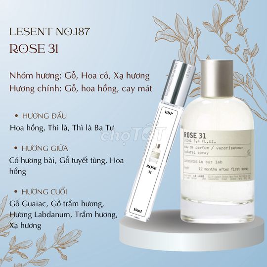 Nước hoa Rose 31 chiết 10ml