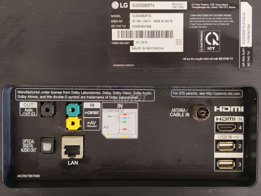 Tivi LG OLED55B9PTA 55 inch Indonesia. Mua bán Tivi, Âm thanh tại Quận Tân Phú Tp Hồ Chí Minh được đăng bởi Dân hình 1