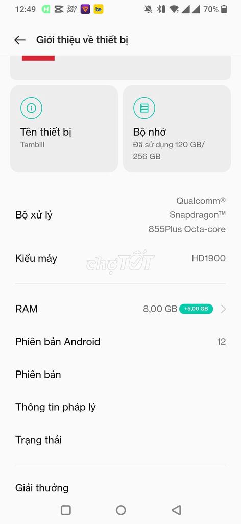 oneplus 7t. Mua bán Điện thoại tại Quận 7 Tp Hồ Chí Minh được đăng bởi tuấn kiệt hình 1