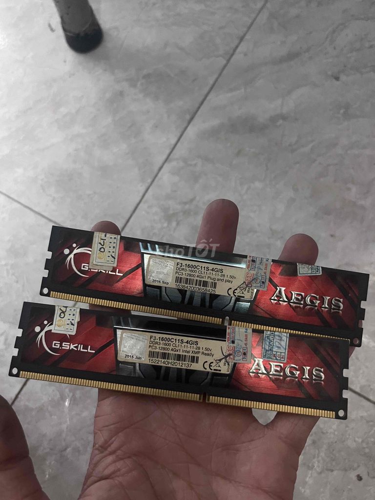 Cặp RAM 8GB (2x4GB) DDR3 Bus 1600. Mua bán Linh kiện (RAM, Card...) tại Huyện Thủ Thừa Long An được đăng bởi Hiếu Thanh hình 1