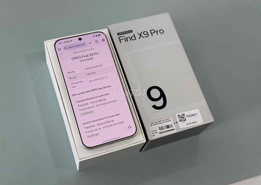 OPPO Find X9 Pro 512GB Bạc 99% BH Care 11/2027. Mua bán Điện thoại tại Thành phố Thủ Đức Tp Hồ Chí Minh được đăng bởi Quốc Anh Store hình 1