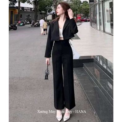 Bộ vest nữ HANA màu đen. Mua bán Quần áo tại Thị xã Bến Cát Bình Dương được đăng bởi Linh Bằng