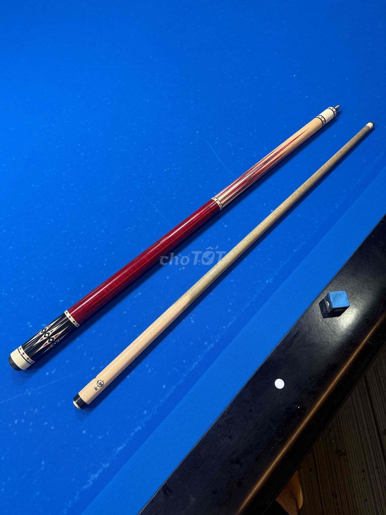 Cơ bida 3c Dufferin Gỗ Nâu Đỏ ngọn ghép 10