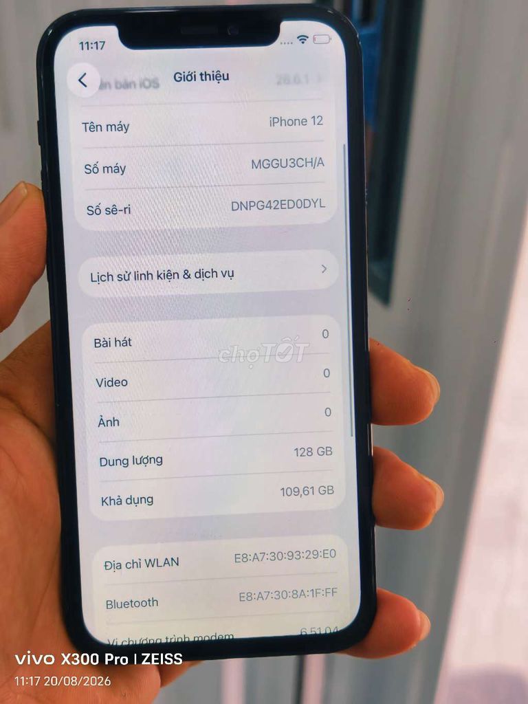 Apple iPhone 12 128GB Đen Thay Màn Hình. Mua bán Điện thoại tại Quận Gò Vấp Tp Hồ Chí Minh được đăng bởi Duy Tânn hình 1