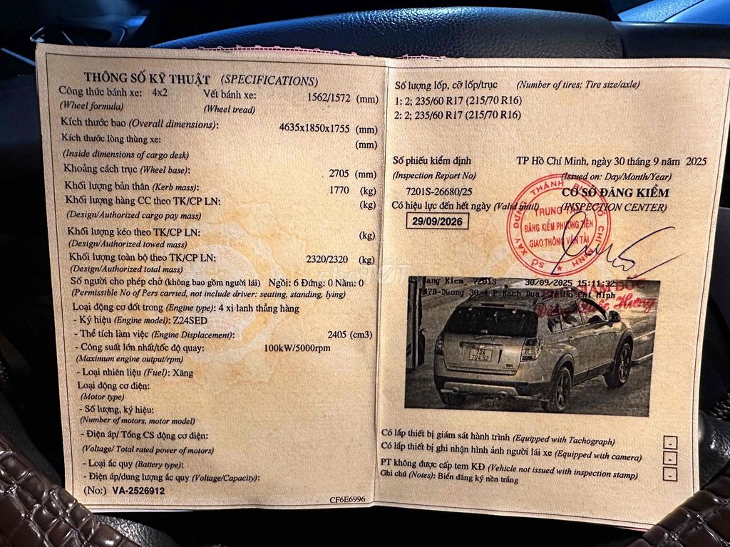 Chevrolet Captiva 2009 LT 2.4 - 135000 km. Mua bán Ô tô tại Thành phố Vũng Tàu Bà Rịa - Vũng Tàu được đăng bởi Trung hình 5