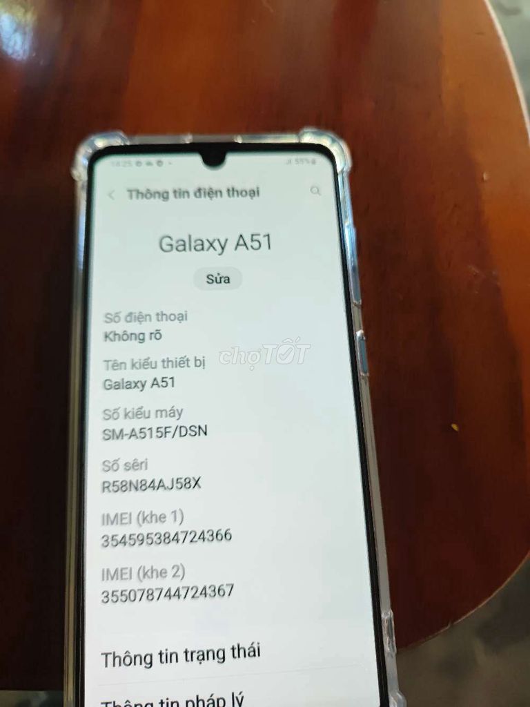 Samsung a51 full zin vân tay đầy đủ. Mua bán Điện thoại tại Thành phố Huế Thừa Thiên Huế được đăng bởi BÁO ƠN hình 1