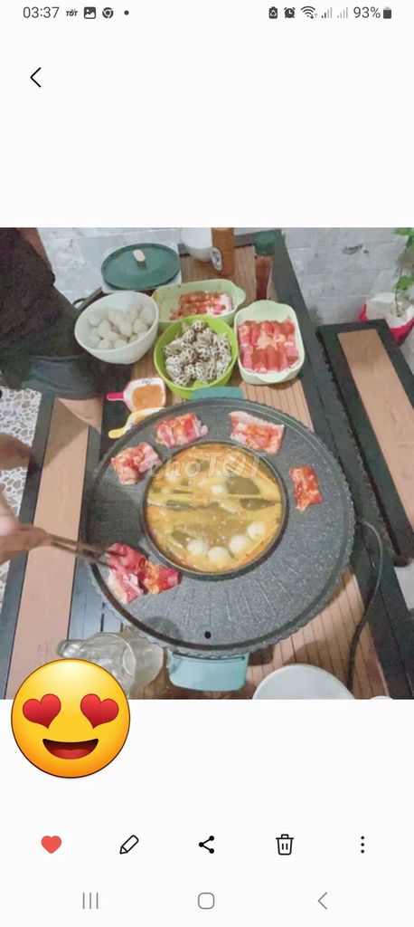 Nồi lẩu nướng điện Hợp kim nhôm Đen. Mua bán Bếp, lò, đồ điện nhà bếp tại Quận 8 Tp Hồ Chí Minh được đăng bởi Ms Huong hình 1