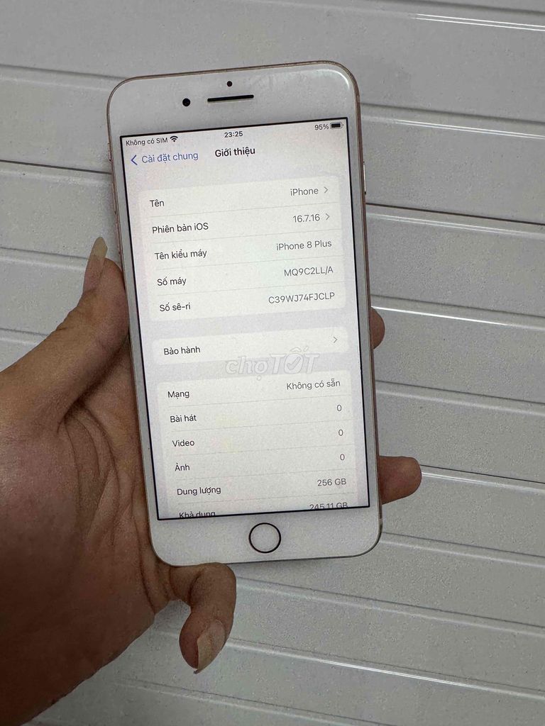 Apple iPhone 8 Plus 256GB Vàng hồng. Mua bán Điện thoại tại Thành phố Tân An Long An được đăng bởi mua xin alo no SMS hình 1