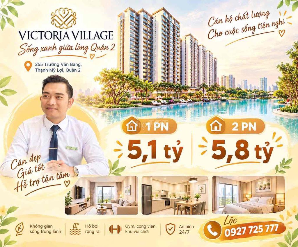 Căn hộ Victoria Village 52m2 5tỷ1-69m2 5tỷ9-72m2 6tỷ2- 82m2 7ty9