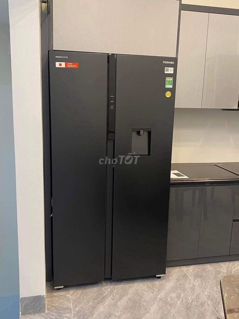 TỦ LẠNH TOSHIBA SIDE BY SIDE - TRẢ GÓP TẠI NHÀ. Mua bán Tủ lạnh tại Huyện Đức Hòa Long An được đăng bởi Long chuyên bán trả góp hình 1