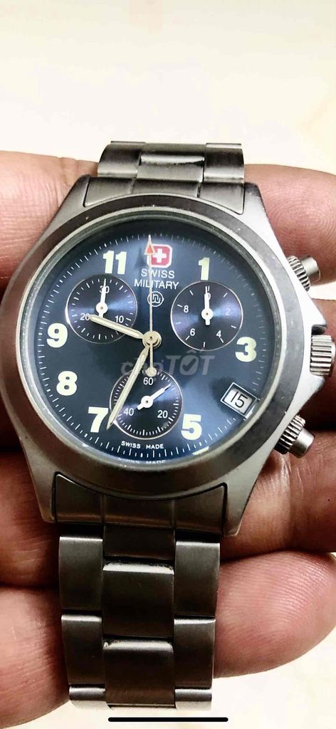 Đh Swiss Military pin(chronograph)Thuỵ sỹ.