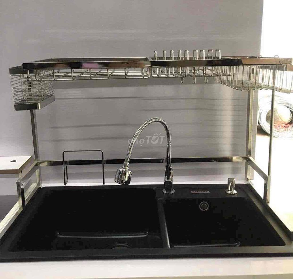 Kệ chén Inox 304 đặt bồn. Mua bán Dụng cụ nhà bếp tại Quận Liên Chiểu Đà Nẵng được đăng bởi Thiết bị vệ sinh Đà Nẵng hình 1