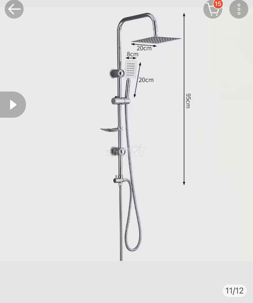 pass Sen cây tắm đứng Inox SUS 304 ( chỉ có lạnh ). Mua bán Thiết bị vệ sinh, nhà tắm tại Quận Bắc Từ Liêm Hà Nội được đăng bởi 21 march  hình 1