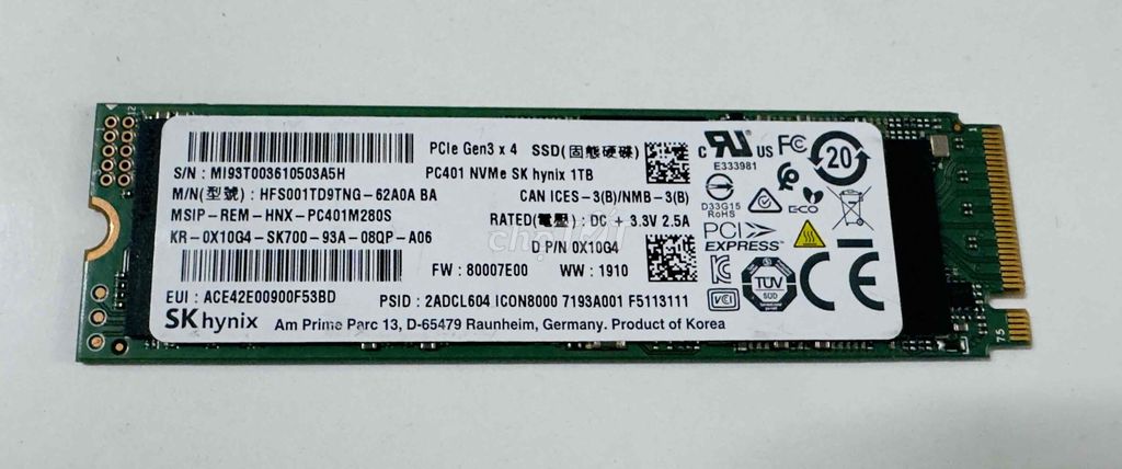 SSD Nvme 1TB SK hynix 1TB nvme good sk 100%