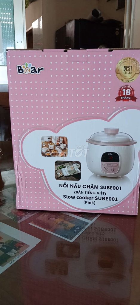 Nồi nấu chậm Bear SUBE001 Hồng. Mua bán Bếp, lò, đồ điện nhà bếp tại Quận Bình Thuỷ Cần Thơ được đăng bởi Nguyễn Cảnh Hoà hình 1