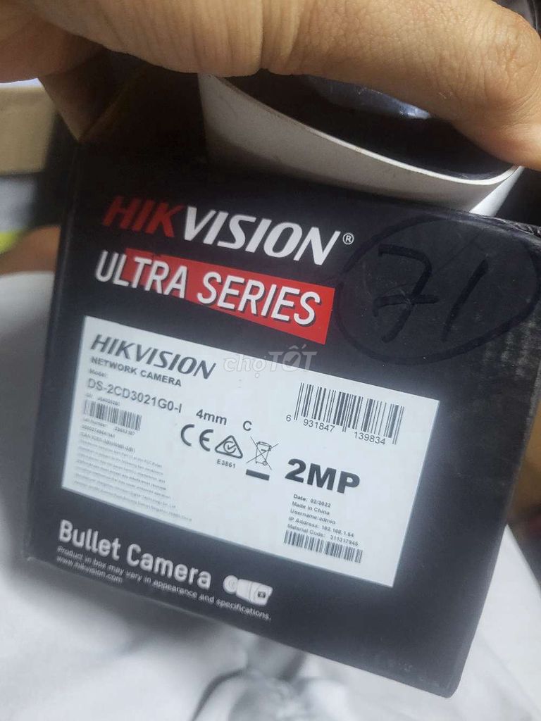 Camera IP Hikvision DS-2CD2021G0-I 2MP Trắng. Mua bán Máy ảnh, Máy quay tại Quận Tân Phú Tp Hồ Chí Minh được đăng bởi Nguyễn Duy Nam hình 1